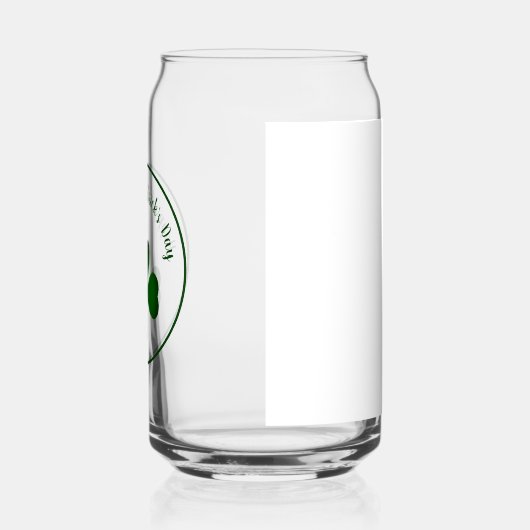 St. Patrick's Day Green Shamrock Lucky Clover Blikvorm Glas (Links)