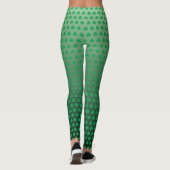 St Patricks Day Green Shamrock Pattern Leggings (Achterkant)