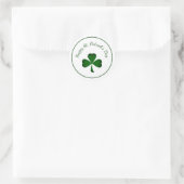 St. Patrick's Day Green shamrock Ronde Sticker (Tas)