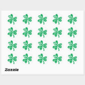 St. Patrick's Day Green Shamrock Ronde Sticker (Vel)