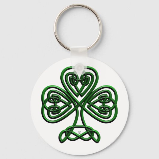 St Patricks Day Green Shamrock Sleutelhanger (Voorkant)