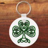 St Patricks Day Green Shamrock Sleutelhanger (Voorkant)