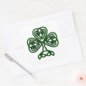 St Patricks Day Green Shamrock Vierkante Sticker (Envelop)