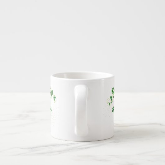 St. Patrick's Day Green Shamrock Vine Irish Party Espresso Kop (Achterkant)