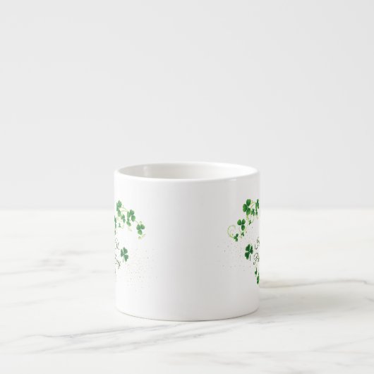 St. Patrick's Day Green Shamrock Vine Irish Party Espresso Kop (Voorkant)