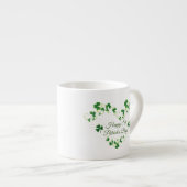 St. Patrick's Day Green Shamrock Vine Irish Party Espresso Kop (Voorkant rechts)