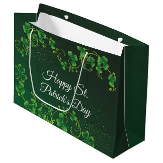 St. Patrick's Day Green Shamrock Vine Irish Party Groot Cadeauzakje