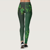 St. Patrick's Day Green Shamrock Vine Irish Party Leggings (Achterkant)