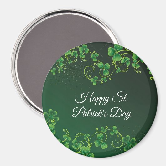 St. Patrick's Day Green Shamrock Vine Irish Party Magneet (Voorkant / Achterkant)