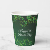 St. Patrick's Day Green Shamrock Vine Irish Party Papieren Bekers (Voorkant)