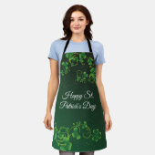 St. Patrick's Day Green Shamrock Vine Irish Party Schort (Gedragen)