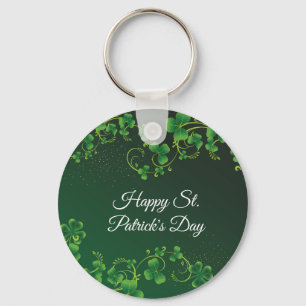 St. Patrick's Day Green Shamrock Vine Irish Party Sleutelhanger