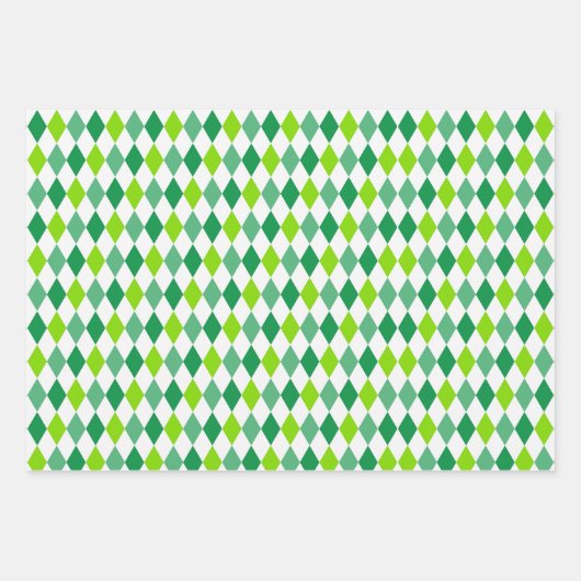 St. Patrick's Day Green Shamrocks Leprechaun Fun 3 Inpakpapier Vel (Voorkant 3)