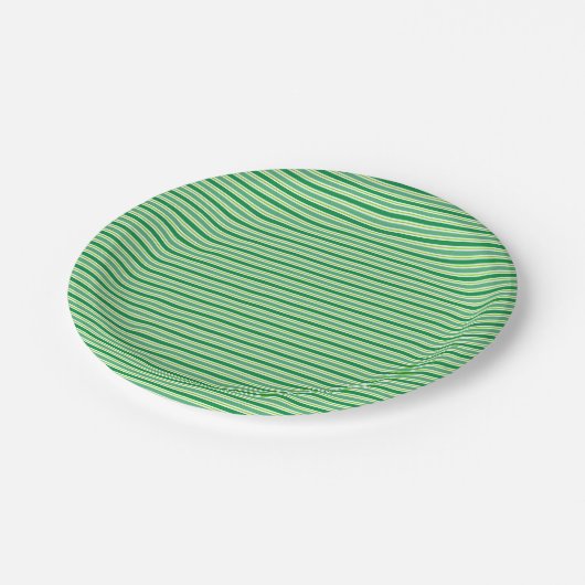 St. Patrick's Day Green Stripes Pattern-54608 Papieren Bordje (Gekanteld)
