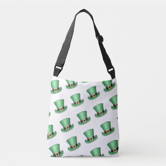 St Patrick's Day Green Top Hat Crossbody Tas (Voorkant)