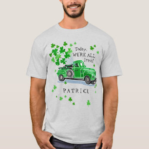 St. Patrick's Day Green Truck Naam toevoegen T-shirt