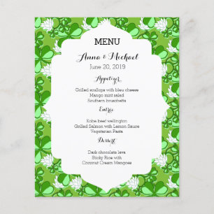 St. Patrick's Day Green Wedding Menu