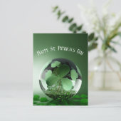 St. Patrick's Day Green World Briefkaart (Staand voorkant)