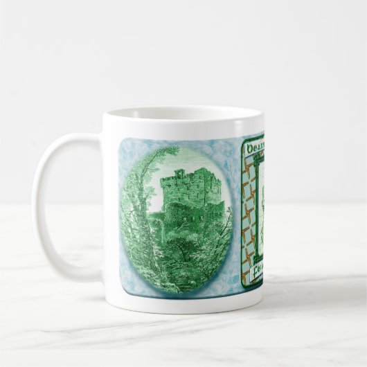 St. Patrick's Day Greeting tegen 2 Coffee Mok. Koffiemok (Links)