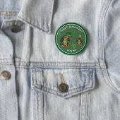 ST. Patrick's Day grillige schattige teckels Ronde Button 5,7 Cm (In situ)