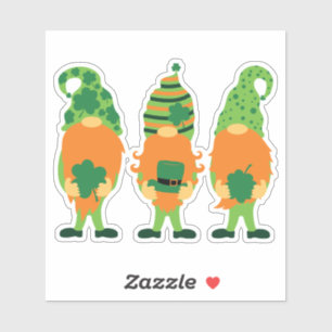 St. Patrick's Day Grnomes-00000 Sticker