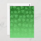 St. Patrick's Day groen shamrocks ombre patroon Briefkaart (Voorkant / Achterkant)