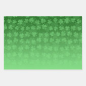 St. Patrick's Day groen shamrocks ombre patroon Inpakpapier Vel (Voorkant 2)