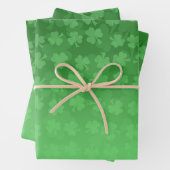 St. Patrick's Day groen shamrocks ombre patroon Inpakpapier Vel (In situ)