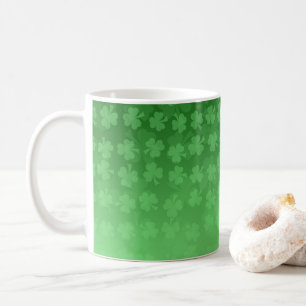 St. Patrick's Day groen shamrocks ombre patroon Koffiemok