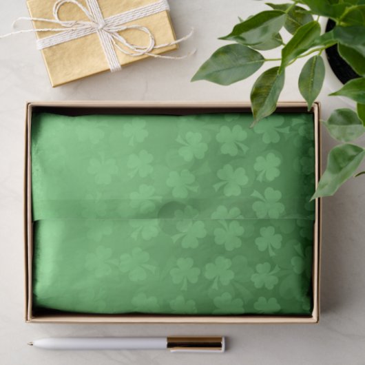 St. Patrick's Day groen shamrocks ombre patroon Tissuepapier (Geschenk)