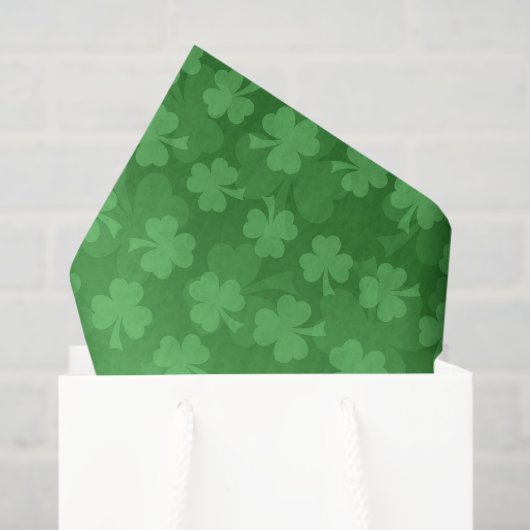 St. Patrick's Day groen shamrocks ombre patroon Tissuepapier (Cadeauzakje)