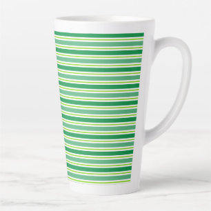 St. Patrick's Day Groen Strepen Patroon-54608 Latte Mok