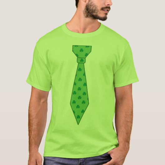 St. Patrick's Day Groen Stropdas T-shirt (Voorkant)