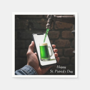 St. Patrick's Day Groene Bier Servet