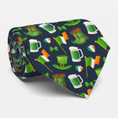 St. Patrick's Day Groene Bier Stropdas (Opgerold)