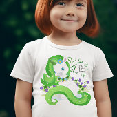 St. Patrick's Day Groene Eenhoorn Klaver Harten T-shirt