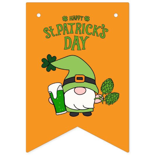 St. Patrick's Day Groene en Oranje Bunting Banner (Tweede vlag)