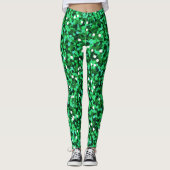 st patricks day / groene glittery leggings (Voorkant)