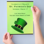 St. Patrick's Day Groene Kabouterhoed Ierse Pub Flyer (Hand)