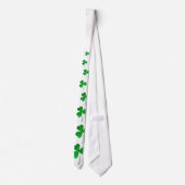 St. Patrick's Day Groene Nep Glitter Klaver Stropdas (Achterkant)