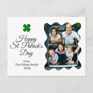 St. Patrick's Day groene shamrocks gezelfoto Feestdagenkaart