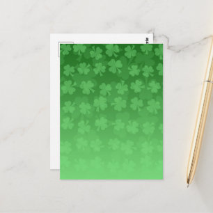 St. Patrick's Day groene shamrocks ombrepatroon Briefkaart