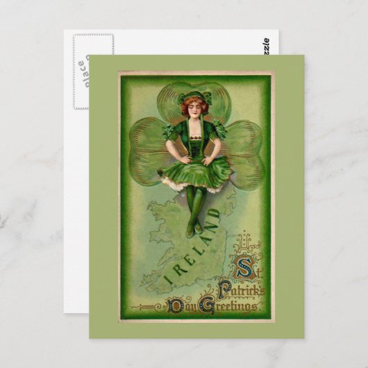 St Patrick's Day Groeten Briefkaart (Voorkant / Achterkant)