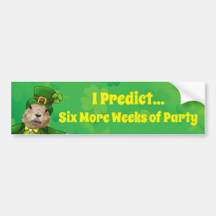 St. Patrick's Day Groundhog Party Animal Bumpersticker