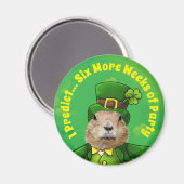St. Patrick's Day Groundhog Party Animal Magneet (Voorkant / Achterkant)