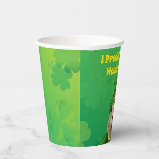 St. Patrick's Day Groundhog Party Animal Papieren Bekers (Rechts)