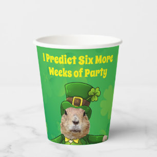 St. Patrick's Day Groundhog Party Animal Papieren Bekers