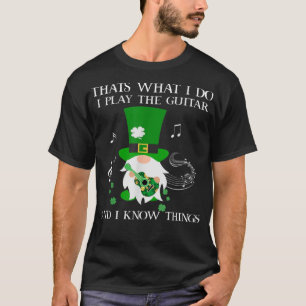 St Patricks Day Guitar for Men Women Music Funny G T-shirt