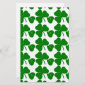 St Patrick's Day - haal Lucky 3 + 1 bladeren = 4 Briefpapier (Voorkant / Achterkant)