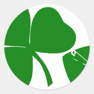 St Patrick's Day - haal Lucky 3 + 1 bladeren = 4 Ronde Sticker